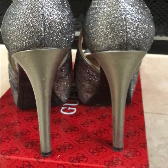 silver Guess Stilettos - Picture 3 of 6